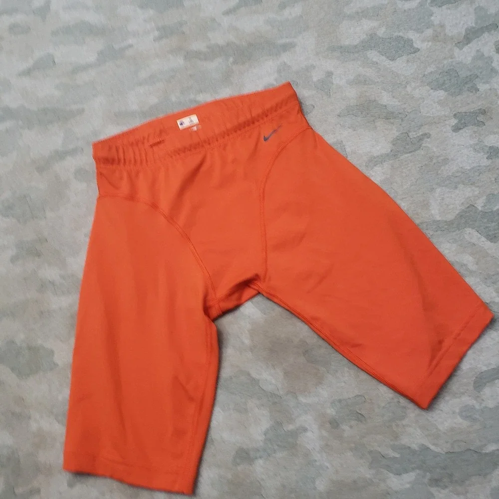 Nike Compression Shorts Mens Large Orange NCAA Team Athletic